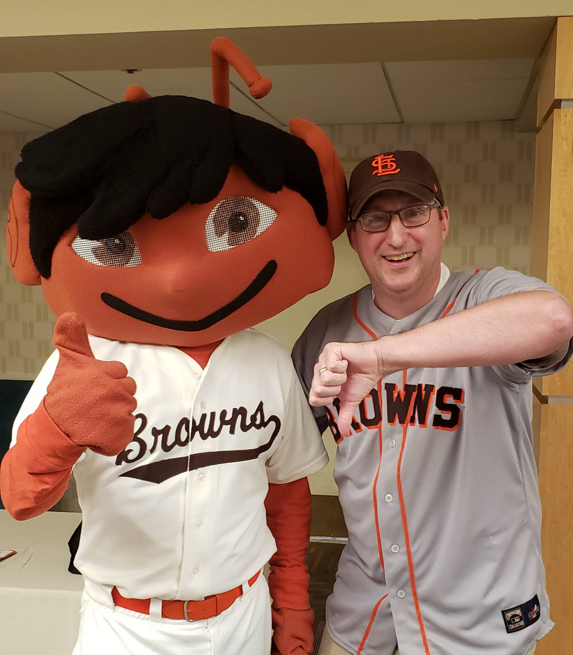 BUPD Steve and Browns Mascot